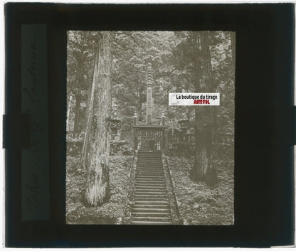 Tokyo, Japon, photo plaque de verre, noir & blanc, positif 8,5x10 cm