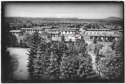 Camp militaire Bitche, Plaque verre photo, positif noir & blanc 10x15 cm France