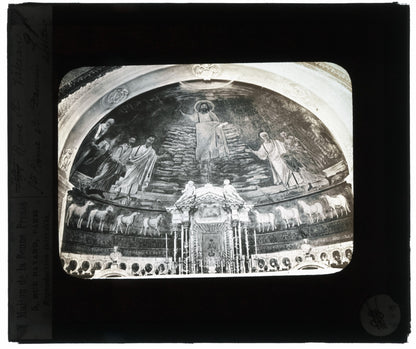 Basilique Santi Cosma e Damiano, photo plaque de verre, positif 8,5x10 cm