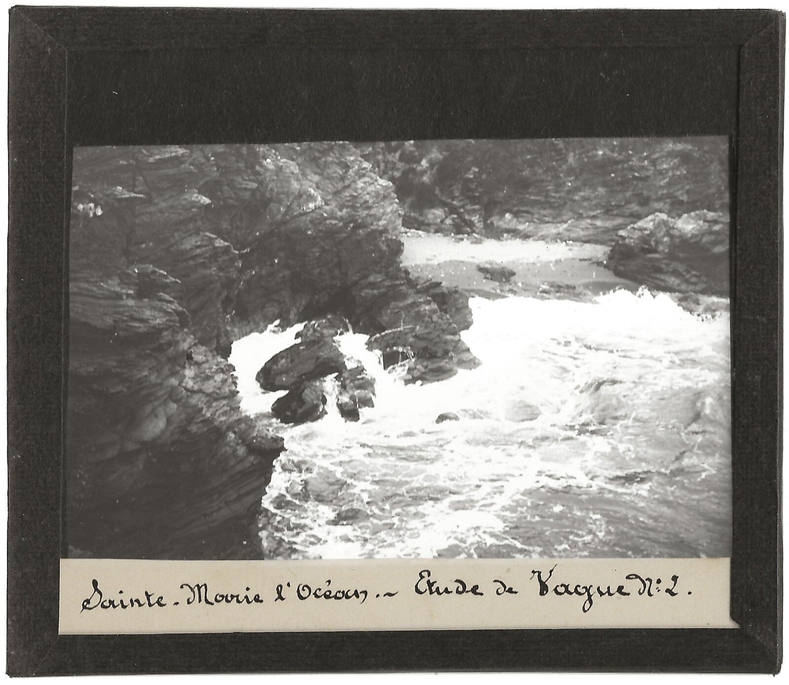 Sainte-Marie de l'Océan, photo ancienne plaque de verre, positif 8,5x10 cm