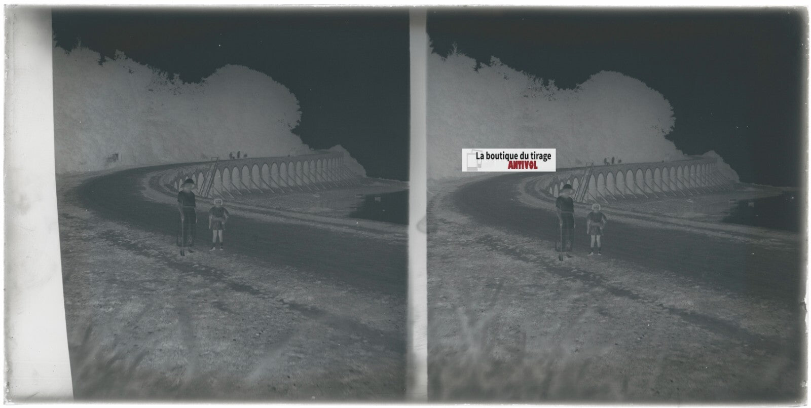 Perros-Guirec, Bretagne, stéréoscopie, photo plaque verre, négatif 9x18 cm