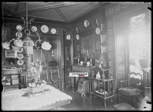 Plaque verre photo ancienne négatif noir et blanc 13x18 cm Georges Hirsch 131888