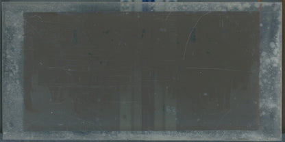 Scène de vie, Longchamp, Paris, plaque verre stéréoscopique, positif 8,5x17 cm