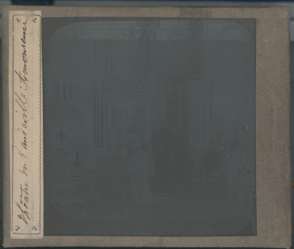 Théâtre, Amnéville ?? photo ancienne plaque verre, noir & blanc, 8,5x10 cm