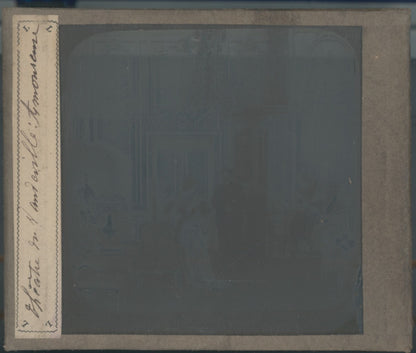 Théâtre, Amnéville ?? photo ancienne plaque verre, noir & blanc, 8,5x10 cm