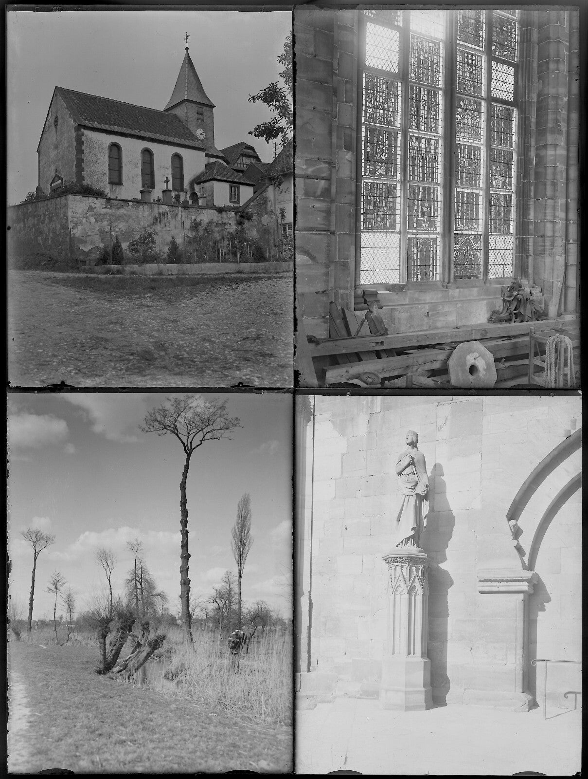Alsace, Molsheim, Bergheim, photo plaque verre, lot de 12 négatifs 9x12 cm