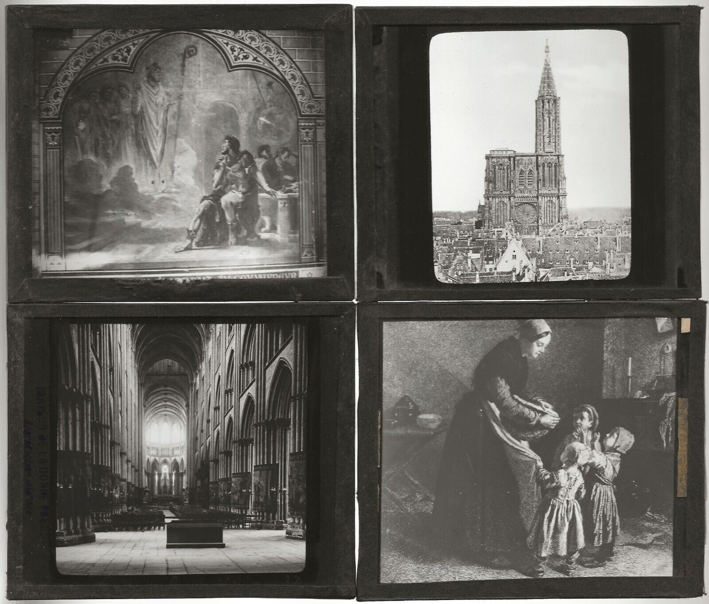 Strasbourg, Religion, photos plaques de verre, lot 10 positifs 8,5x10 cm