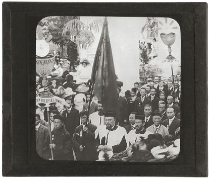 Les chinois, Canada Congrès Montréal, photo plaque de verre, positif 8,5x10 cm