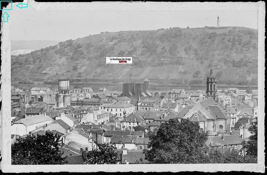 Hayange, Moselle, Plaque verre photo ancienne, négatif noir & blanc 9x14 cm