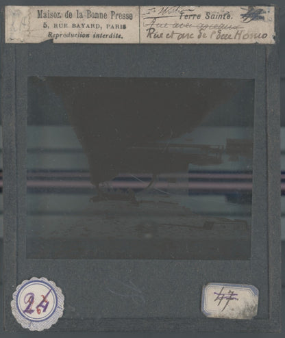 Arc de l'Ecce Homo, Jérusalem, photo plaque de verre, positif 8,5x10 cm