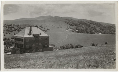 Plaque verre photo, négatif noir & blanc 9x14 cm, Le Markstein, Hôtel Bellevue