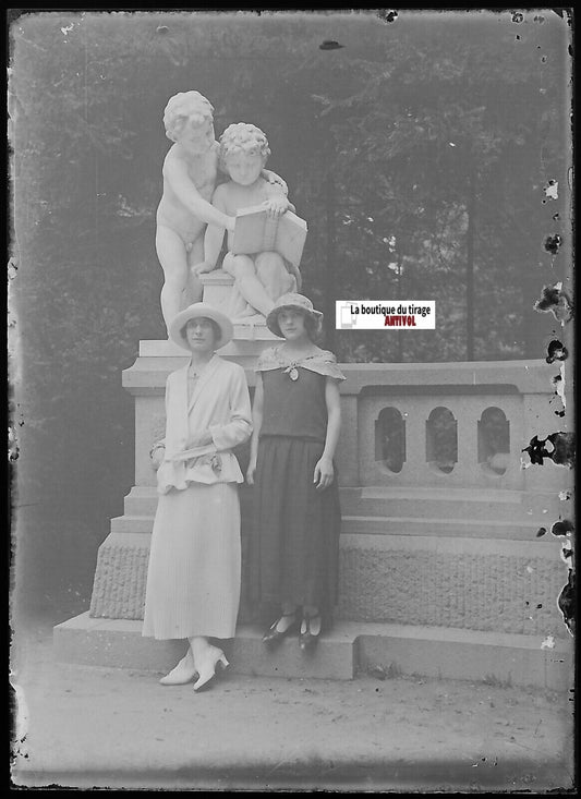 Wiesbaden, Allemagne, Plaque verre photo ancienne, négatif noir & blanc 6x9 cm