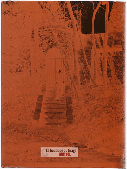 Montmorency, Val-d'Oise, homme, plaque verre, photo ancienne, négatif 9x12 cm