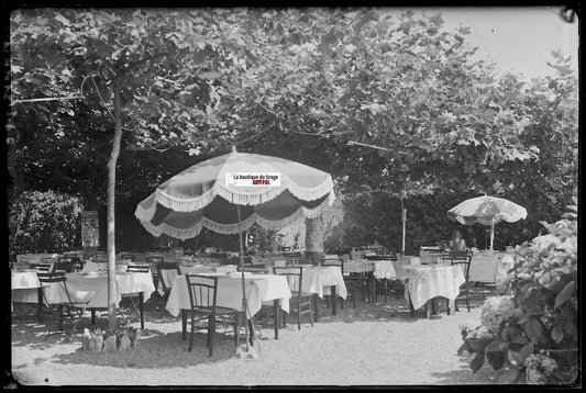 Bidart, hôtel des Pyrénées, Plaque verre photo, négatif noir & blanc 10x15 cm