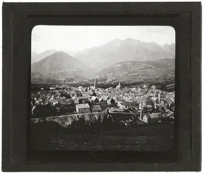 La Mure, Isère, montagne, photo ancienne plaque de verre, positif 8,5x10 cm