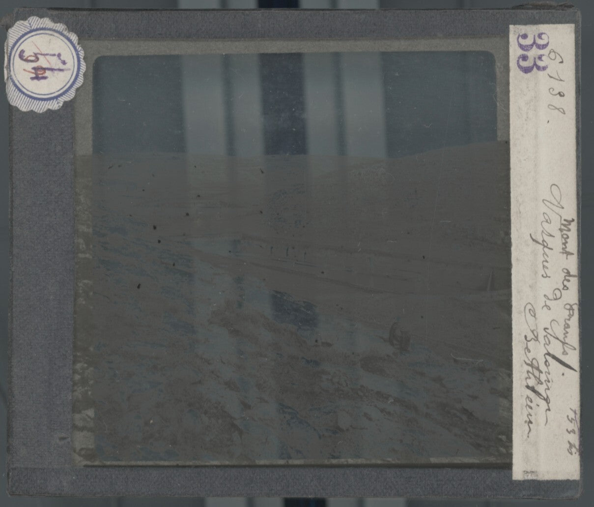 Vasques de Salomon Bethléem, photo plaque verre, noir & blanc, positif 8,5x10 cm