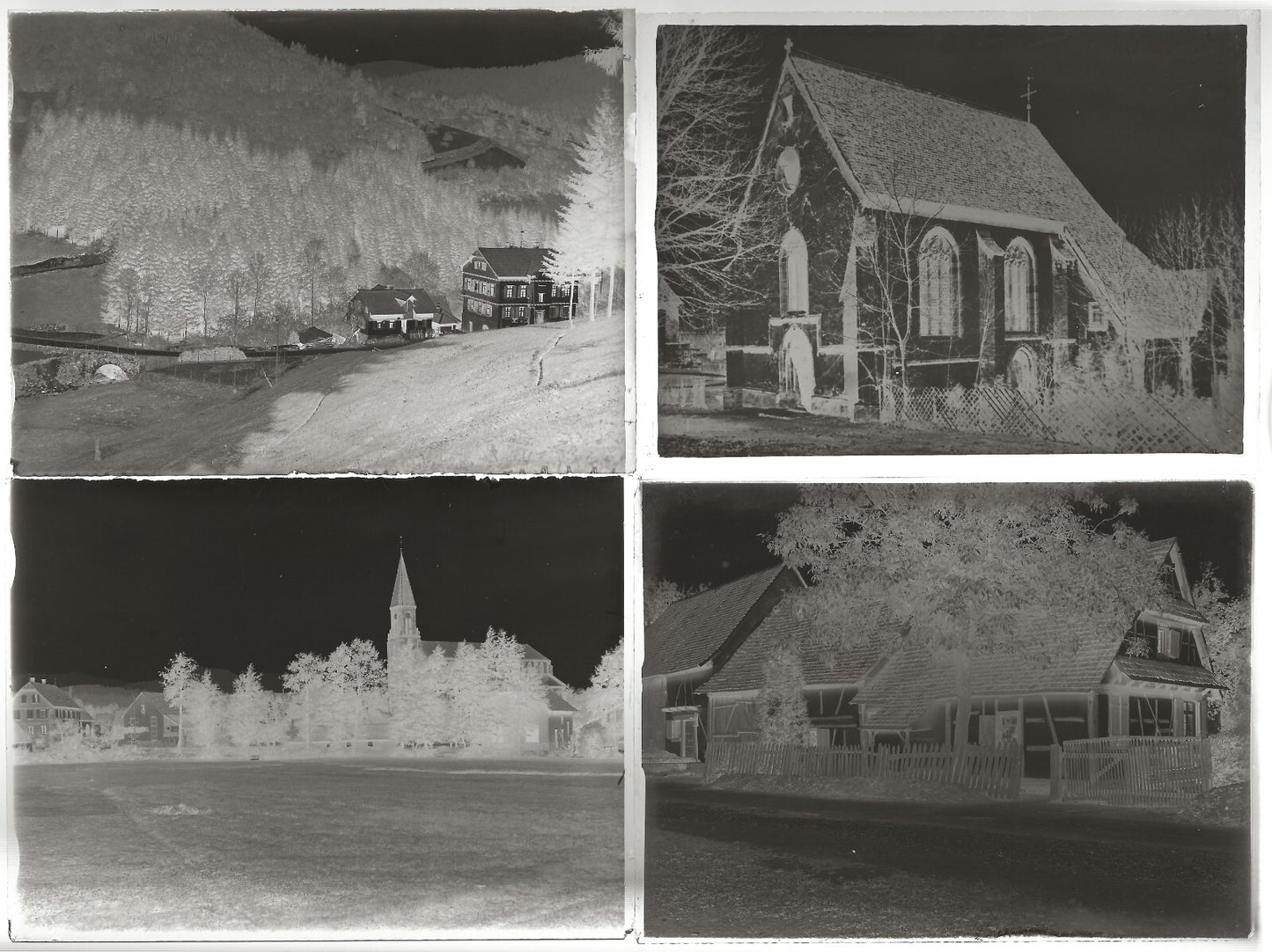 Vosges, Rottweil Allemagne, photo plaque verre, lot de 11 négatifs 9x12 cm