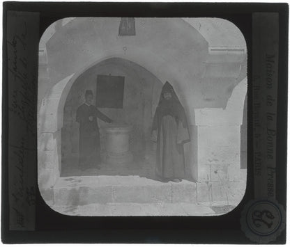 Église de la Flagellation, photo ancienne plaque de verre, positif 8,5x10 cm