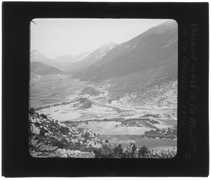 Montagne de Lachens, Var, photo ancienne plaque de verre, positif 8,5x10 cm