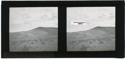 Paysage, Bir el Afou, Tunisie 1908, plaque verre stéréoscopique, positif 7x15 cm
