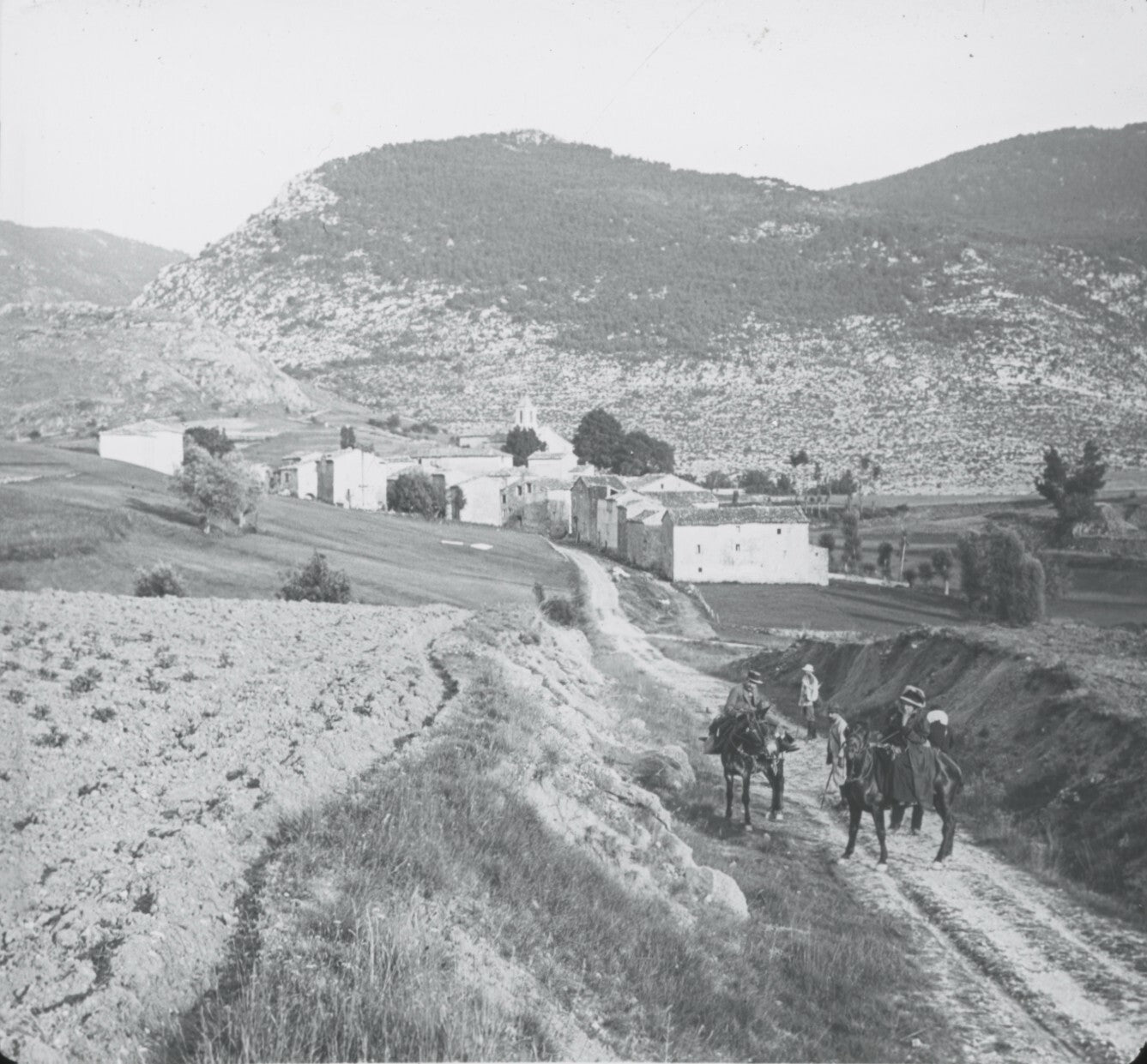 La Roque-Esclapon, Var, photo ancienne plaque de verre, positif 8,5x10 cm
