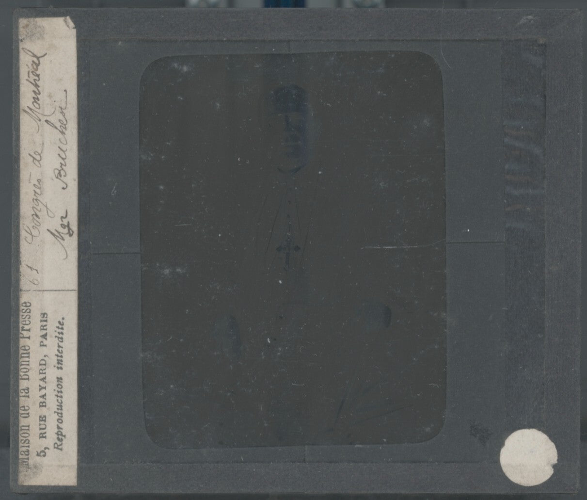 Bruchési, Congrès de Montréal, photo ancienne plaque verre, positif 8,5x10 cm