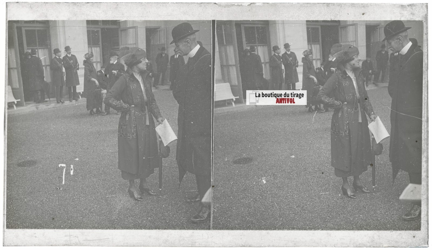 Hippodrome de Longchamp, Paris, stéréoscopie plaque verre, positif 8,5x14,5 cm