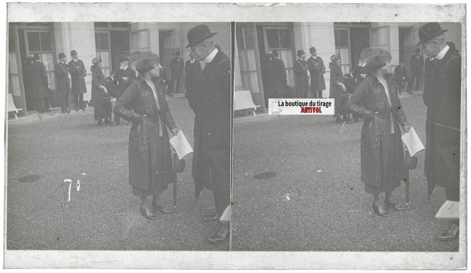 Hippodrome de Longchamp, Paris, stéréoscopie plaque verre, positif 8,5x14,5 cm