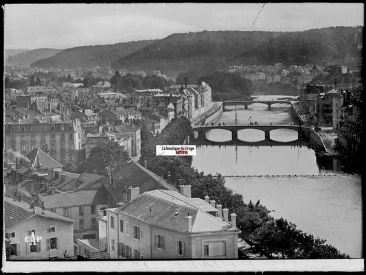 Epinal, Vosges, Plaque verre photo, négatif noir & blanc 10x15 cm France