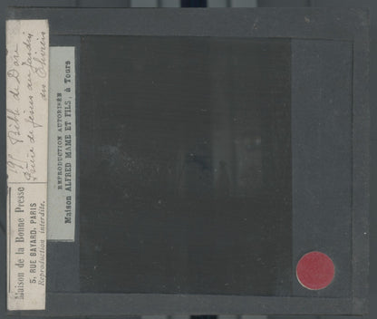 Jésus, jardin oliviers, Bible Doré, dessin, plaque de verre, positif 8,5x10 cm