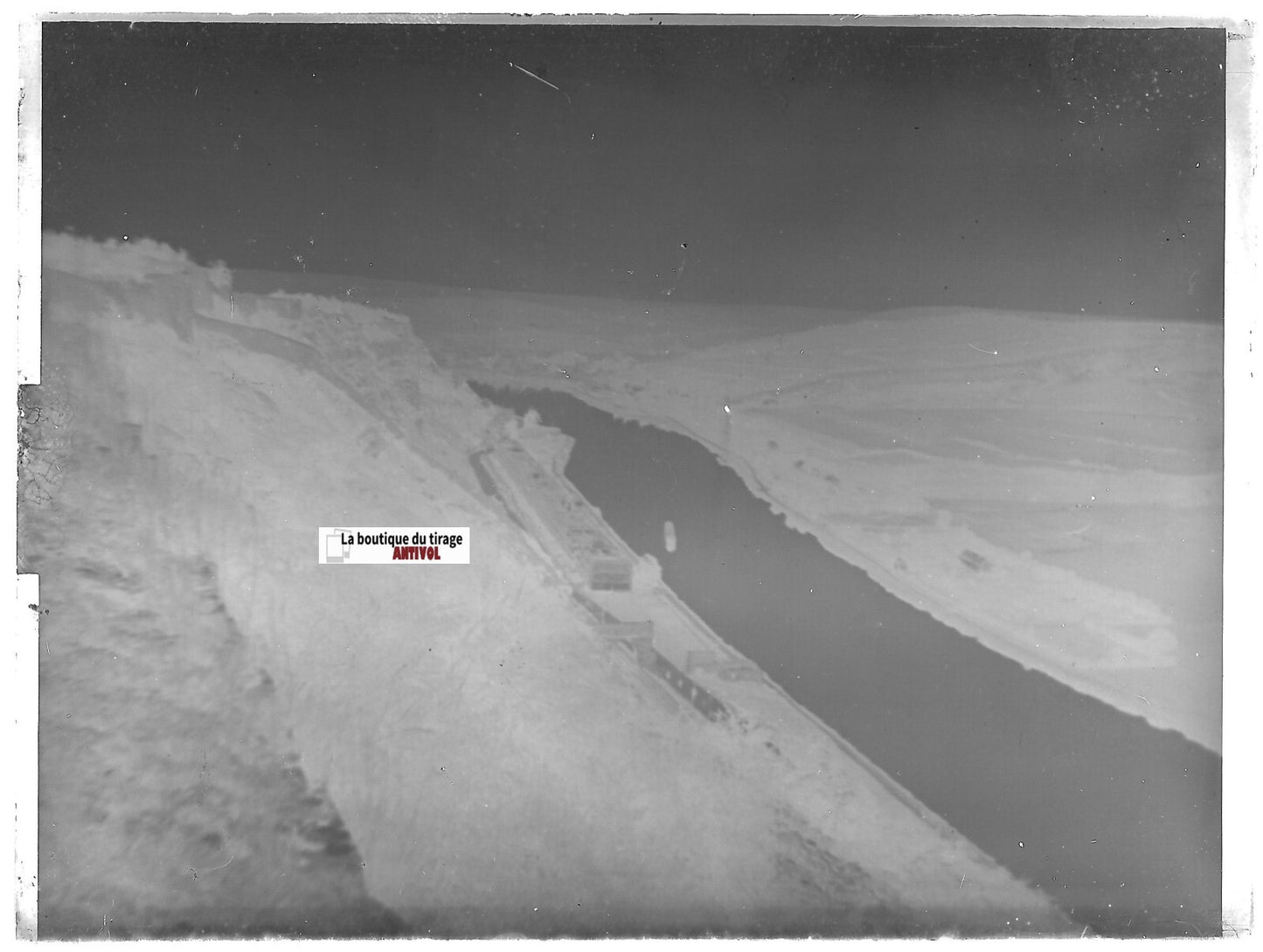 Givet, caserne Rougé, Meuse, Plaque verre photo, négatif noir & blanc 9x12 cm