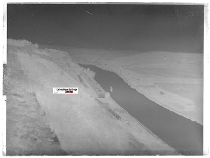 Givet, caserne Rougé, Meuse, Plaque verre photo, négatif noir & blanc 9x12 cm