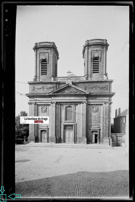 Thionville, Saint-Maximin, Plaque verre photo, négatif noir & blanc 10x15 cm