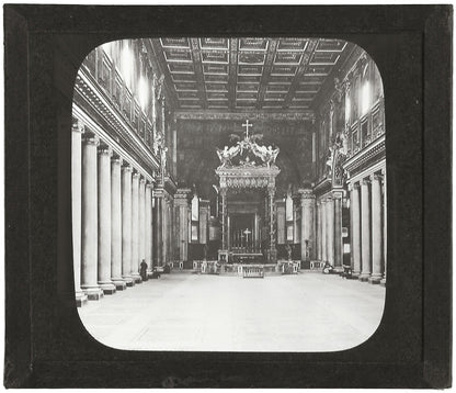 Basilique Sainte-Marie-Majeure, Rome, photo plaque de verre, positif 8,5x10 cm