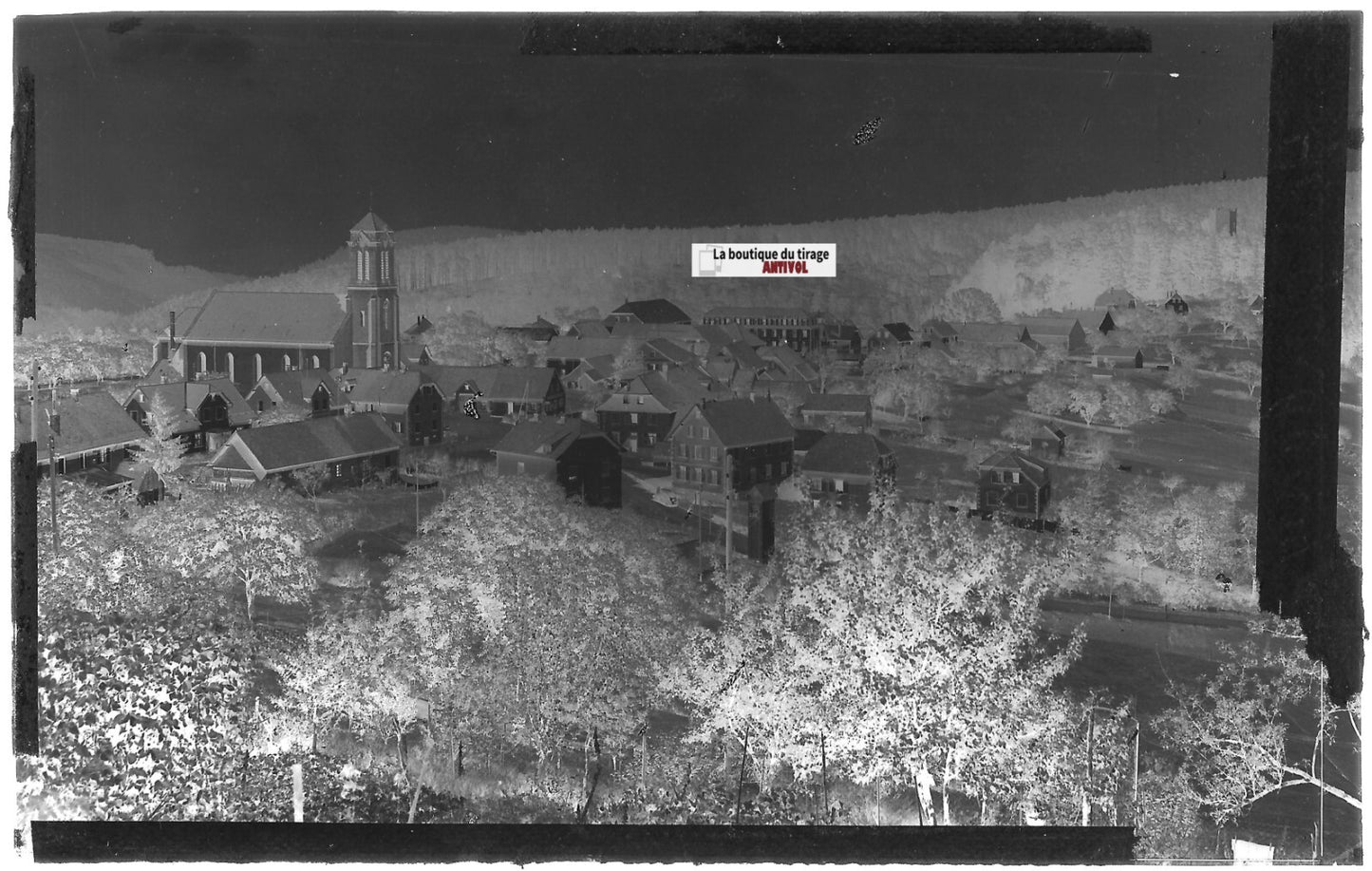 Plaque verre photo ancienne, négatif noir & blanc 9x14 cm, Wangenbourg-Engenthal