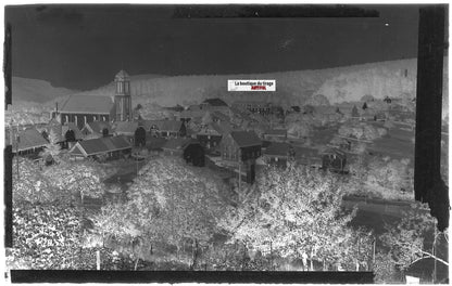 Plaque verre photo ancienne, négatif noir & blanc 9x14 cm, Wangenbourg-Engenthal
