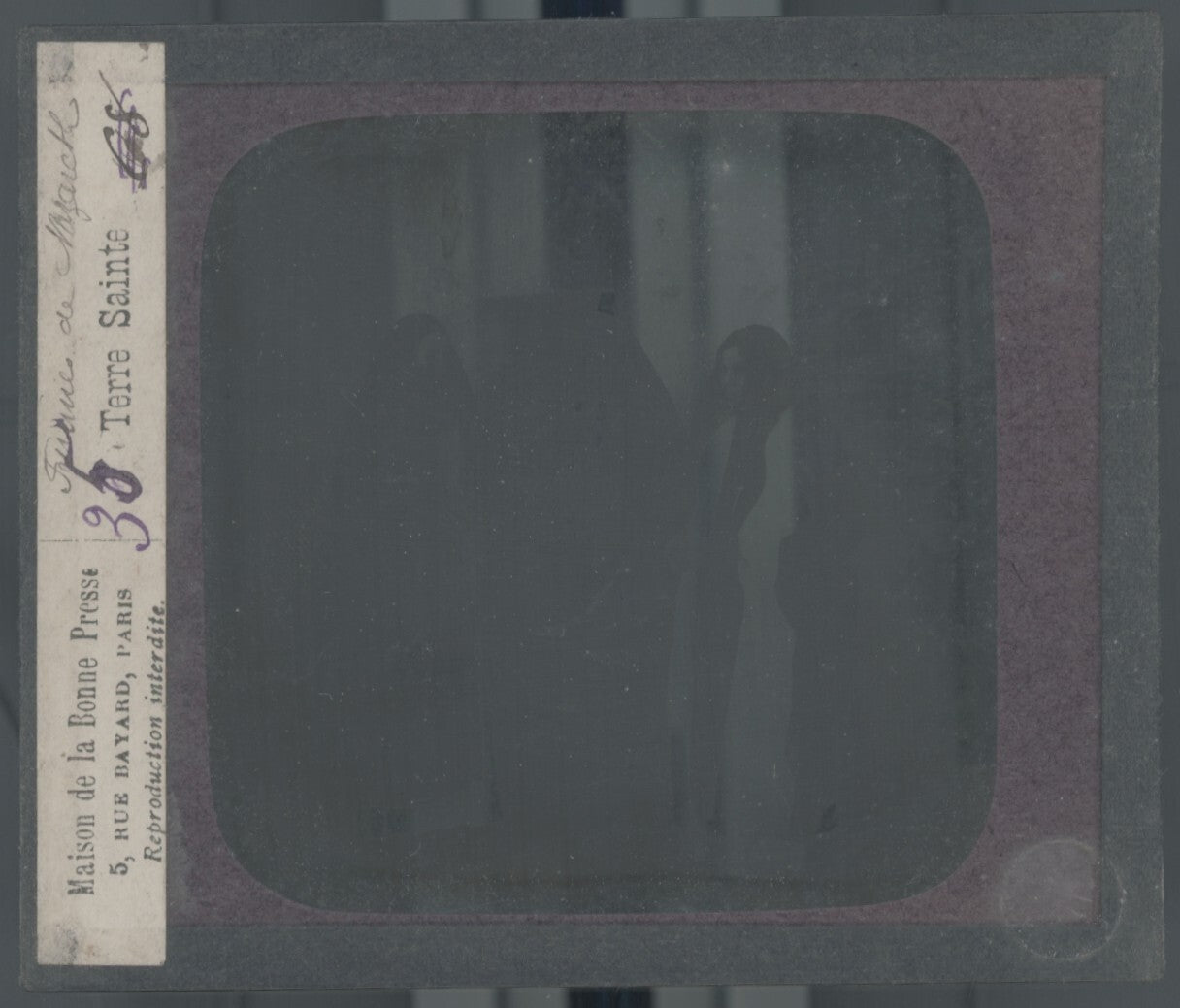 Femmes de Nazareth, photo plaque verre, noir & blanc, positif 8,5x10 cm