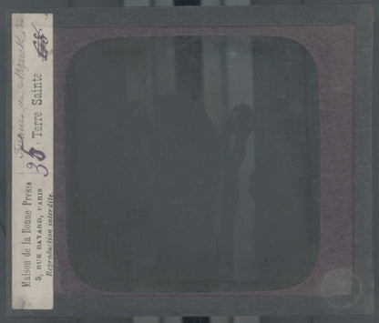 Femmes de Nazareth, photo plaque verre, noir & blanc, positif 8,5x10 cm