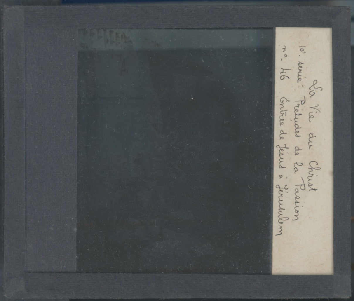 Jésus à Jérusalem, photo ancienne plaque verre, noir & blanc, positif 8,5x10 cm