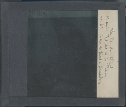 Jésus à Jérusalem, photo ancienne plaque verre, noir & blanc, positif 8,5x10 cm