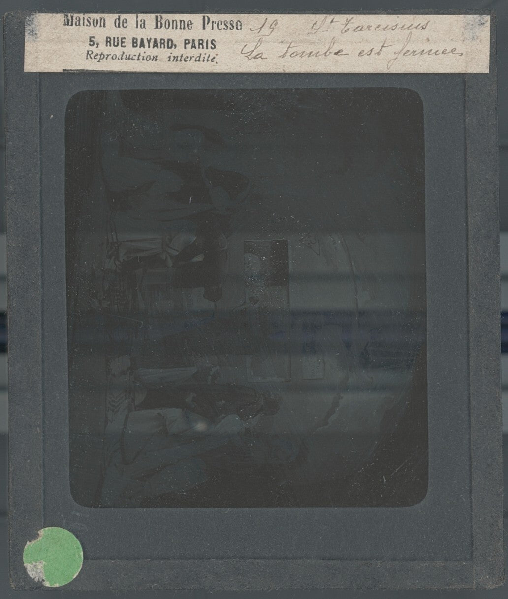 Tarcisius de Rome, Italie, dessin, photo plaque de verre, positif 8,5x10 cm