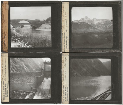 Grenoble, montagne, photos anciennes plaques de verre, lot 10 positifs 8,5x10 cm