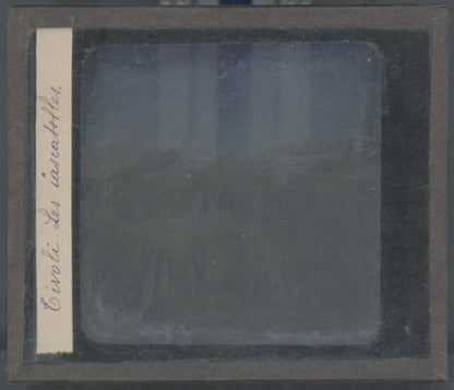 Les cascades de Tivoli, photo plaque verre, noir & blanc, positif 8,5x10 cm