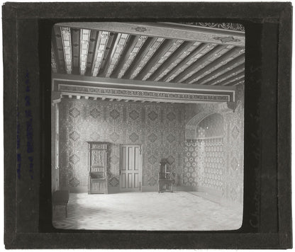 Château Royal de Blois, reine, photo ancienne plaque de verre, positif 8,5x10 cm