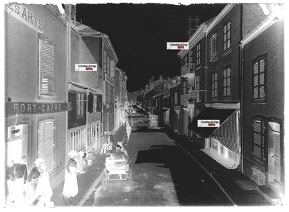 Plaque verre photo ancienne négatif noir et blanc 13x18 cm Bourbonne-les-Bains