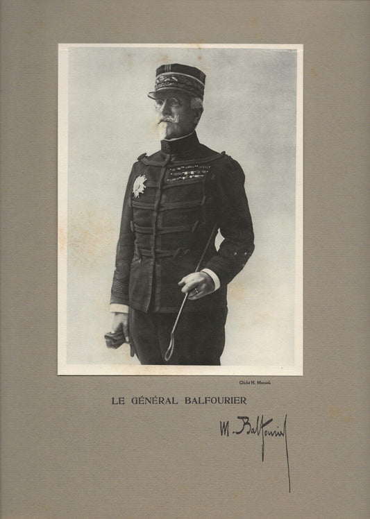 Photo ancienne, portrait militaire général Balfourier, cliché Henri Manuel