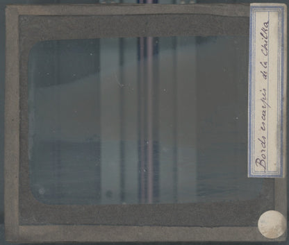 Rivière Chilka, bateaux, photo plaque verre, noir & blanc, positif 8,5x10 cm