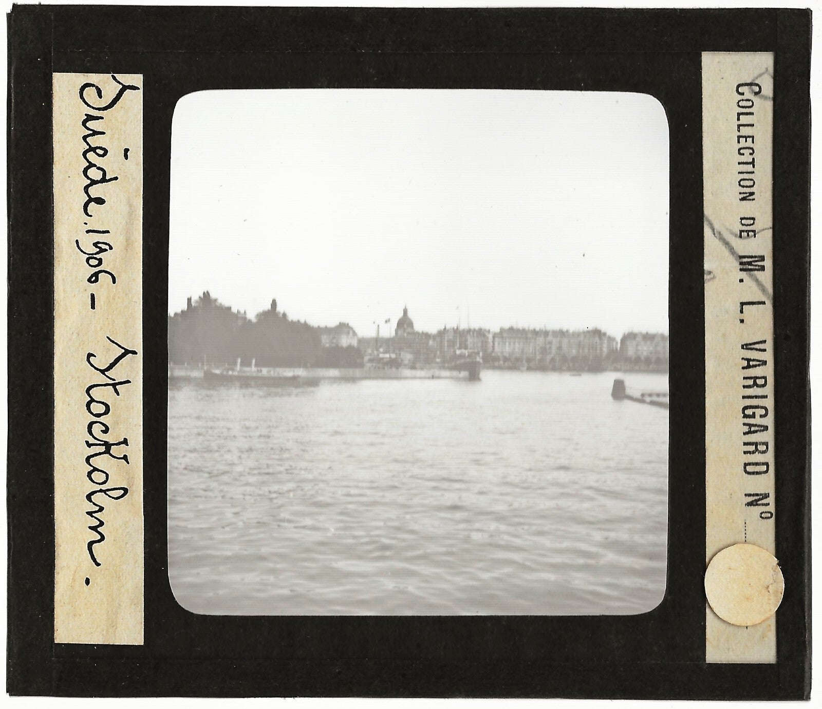 Stockholm, capitale Suède, photo ancienne plaque verre, positif 8,5x10 cm