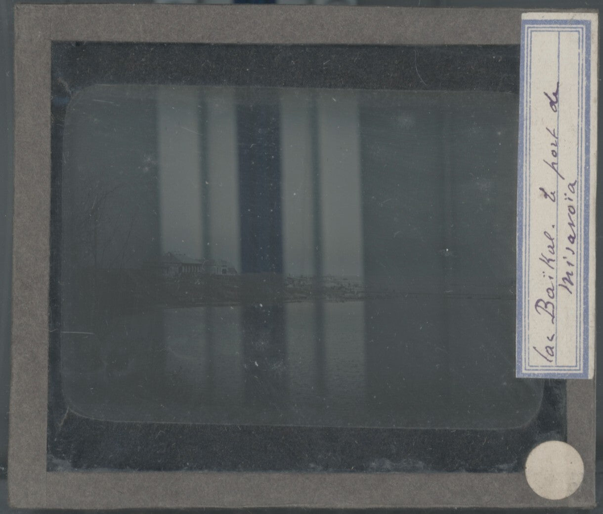 Lac Baïkal, Russie, photo plaque verre, noir & blanc, positif 8,5x10 cm